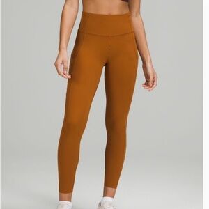 Lululemon legging - size 2 with side pockets in the color butternut brown.